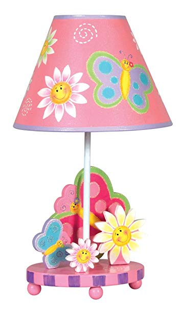 Guidecraft Butterfly Pink Kids Child Table Lamp