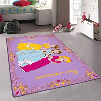 Princess Playtime Collection Fun Educational Disney Style Area Rug Girls Bedroom Carpet Play Mat Bright Colorful Vibrant Colors (5 Feet X 7 Feet)