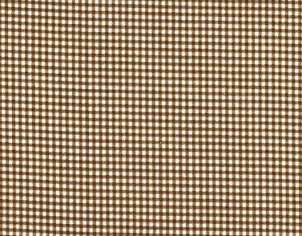 French Country Suede Brown Gingham Check Bradford Valance with Gingham Back Layer