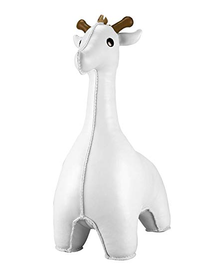 Zuny Baby Giraffe Animal Bookend - White