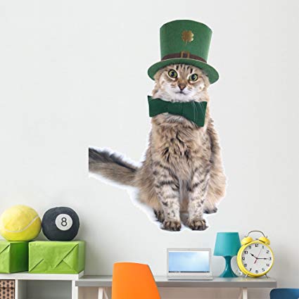 Wallmonkeys Cute St Patrick's Day Wall Decal Peel and Stick Holiday Graphics (60 in H x 45 in W) WM327142
