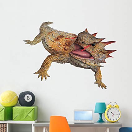 Wallmonkeys Regal Horned Lizard Wall Decal by Peel and Stick Graphic (60 in W x 45 in H) WM345130
