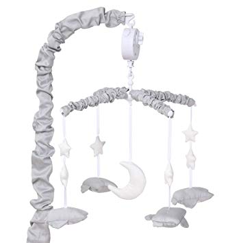 Grey Owls Baby Crib Musical Mobile by The Peanut Shell