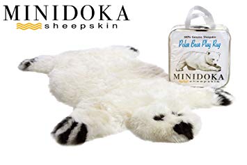 Genuine Sheepskin Polar Bear Play Rug by Minidoka Sheepskin