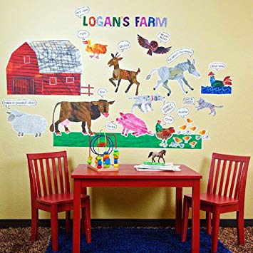 Oopsy daisy Eric Carle, ’s Farm Peel and Place Childrens Wall Decals by Eric Carle, 54 by 60-Inch