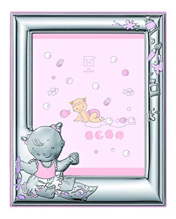 Silver Touch USA Sterling Silver Picture Frame and Booklet Set, Baby Girl