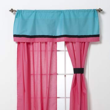One Grace Place Magical Michayla Valance, Turquoise, Pink and Black