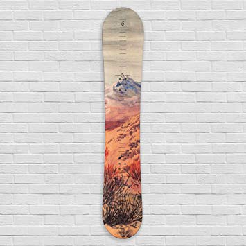 Growth Chart Art | Wooden Snowboard Height Chart for Kids, Boys, Girls for Measuring Height of Kids,...