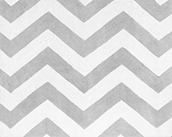 Sweet Jojo Designs Accent Floor Rug for Pink and Gray Chevron Zig Zag Bedding Collection