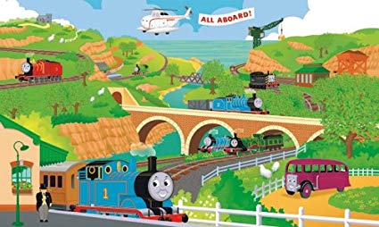 RoomMates YH1415M Thomas the Train Prepasted Mural, 9 by 15-Foot