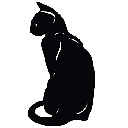 Cat Wall Decal Sticker 25 - Decal Stickers and Mural for Kids Boys Girls Room and Bedroom. Kitten Wall Art for Home Decor and Decoration Ð Animal Pet Silhouette Mural