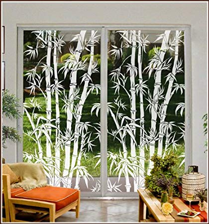 Big Bamboo Etched Glass Window Film 48 in x 78 in