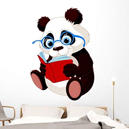 Cute Panda Education Wall Decal by Wallmonkeys | Peel and Stick Graphic | 60