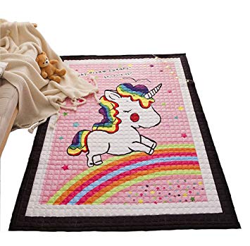 LAGHCAT Children Rug thickening Carpet with Animal Soft Christmas Mat for Baby Creeping,Unicorn