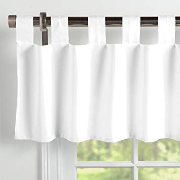 Carousel Designs Solid White Window Valance Tab-Top