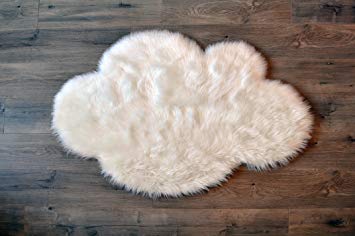 Machine Washable Faux Sheepskin White Cloud Area Rug 32