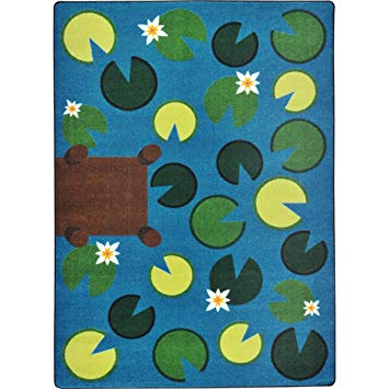 Joy Carpets Kid Essentials Early Childhood Playful Pond Rug, Multicolored, 5'4