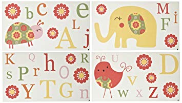 CoCo & Company Removable Wall Appliques, Alphabet Sweeties (Discontinued by Manufacturer)